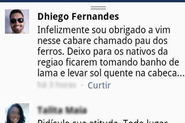 Professor postou ofensas à Pau dos Ferros nas redes sociais (Foto: Reprodução/Facebook)