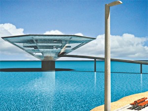 Projeto do Museu do Mar foi projetado para ser construído na Praia de Iracema (Foto: Divulgação)