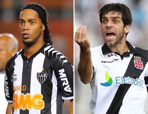 Ronaldinho Atlético-MG Juninho Vasco (Foto: Montagem sobre foto do Globoesporte.com)