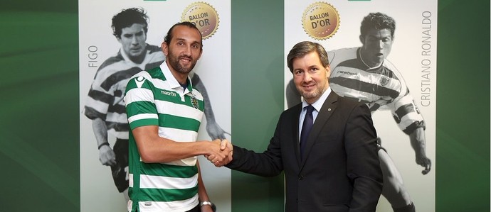 Barcos é anunciado pelo Sporting (Foto: Twitter)