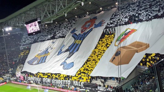provocação torcida, Juventus x Inter de Milão (Foto: Reprodução / Twitter)