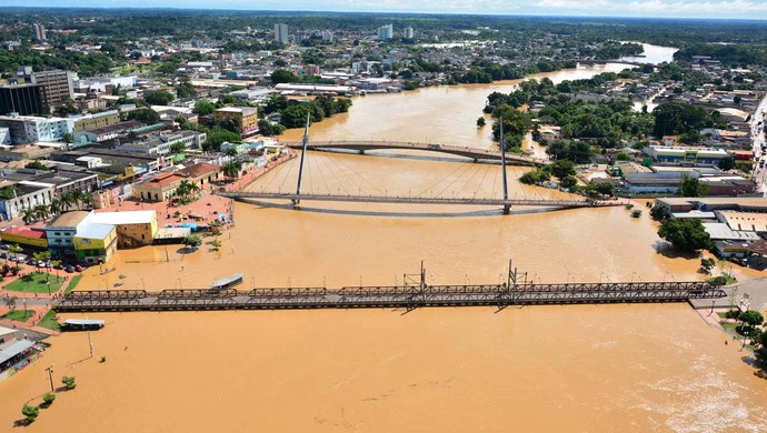 Cheia do rio Acre atinge mais de 70 mil pessoas em Rio Branco (Foto: Assis Lima/Assessoria PMRB)