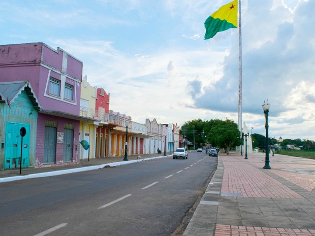 Calçadão da Gameleira à margem do Rio Acre foi primeira rua da capital acreana Rio Branco (Foto: Arthur Santos/Arquivo pessoal)