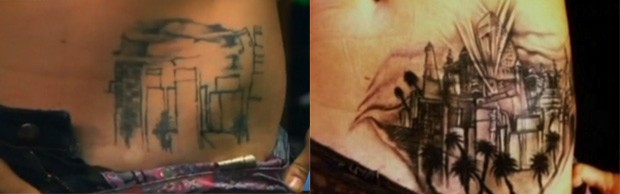 Erica fez tatuagem com estranho drogado e precisou de horas para cobrir o estrago (Foto: Reprodução)