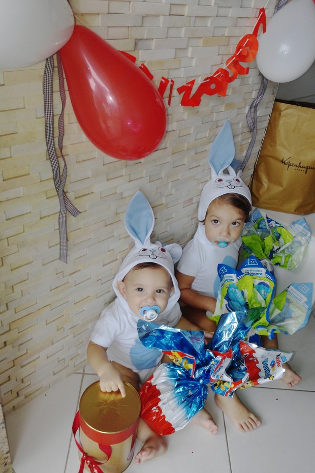 Filhos de Priscila Pires, Pietro e Gabriel (Foto: Divulgação)