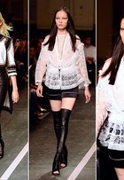 Preto e branco marcam o desfile da Givenchy na Semana de Moda de Paris