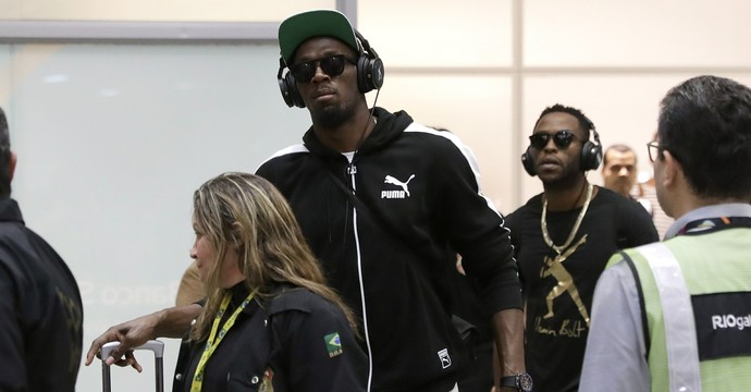 Usain Bolt, chegada Rio de Janeiro (Foto: AP Photo/Patrick Semansky)