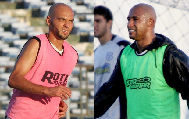 Ney Mineiro e Brasão, jogadores do Treze (Foto: Montagem / Globoesporte.com/pb)