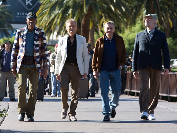 Michael Douglas, Robert De Niro, Morgan Freeman e Kevin Kline em 'Última viagem a Vegas' (Foto: Divulgação)
