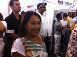 Maria de Lourdes veio da Zona Oeste para participar do evento no Centro do Rio (Foto: Janaína Carvalho)