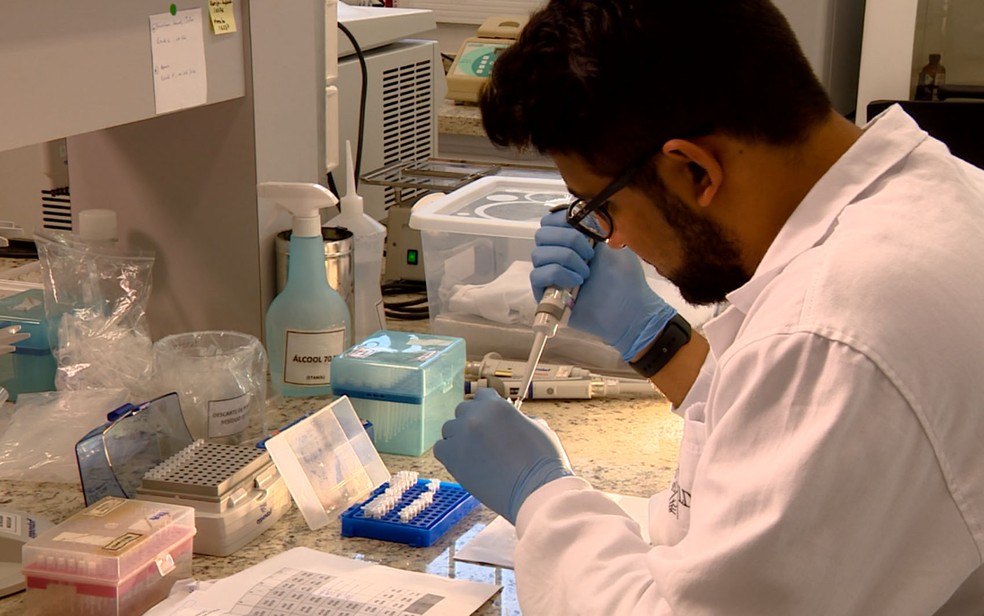 Laboratório que estuda a zika, na Unicamp em Campinas (Foto: Reprodução / EPTV)
