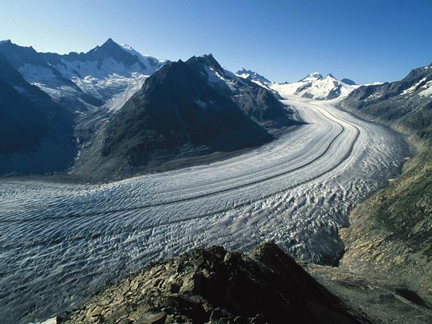 Duvida derretimento de geleiras Aletsch