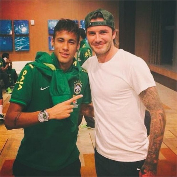 Neymar e David Beckham (Foto: Reprodução / Instagram)