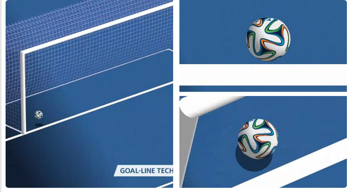14 câmeras de alta resolução da Fifa validaram o gol contra de Honduras. Sete delas detectaram a bola entrando (Foto: Divulgação/Fifa)