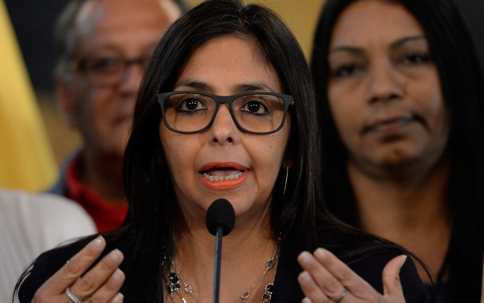 A ministra de Relações Exteriores da Venezuela, Delcy Rodríguez, em foto de arquivo (Foto: Federico Parra/AFP)