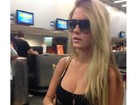 Bárbara Evans posta foto em aeroporto: 'Tchau, Rio de Janeiro'
