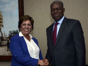 Rosalba Ciarlini recepcionou Kwesi Amissah-Arthur em Natal (Foto: Elisa Elsie/Assecom/RN)