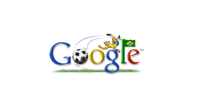 Doodle da Copa de 2002 para o Brasil; com chute de bicicleta (Foto: Reprodução/Google) Doodle da Copa de 2002 para o Brasil; com chute de bicicleta (Foto: Reprodução/Google)