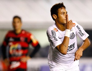 Neymar comemoração gol Santos Flamengo-PI (Foto: Ricardo Saibun / Ag. Estado)