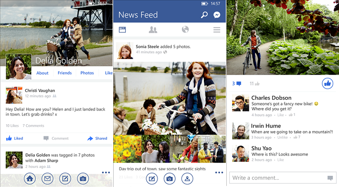 FB ganhou atualização no WP (Foto: Divulgação/Microsoft)