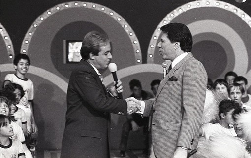 Gugu e Silvio Santos no Roletrando em 1988