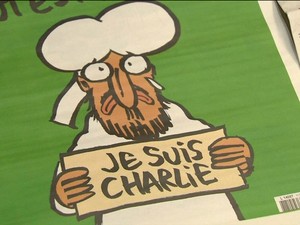 Nova edição da Charlie Hebdo (Foto: GloboNews)