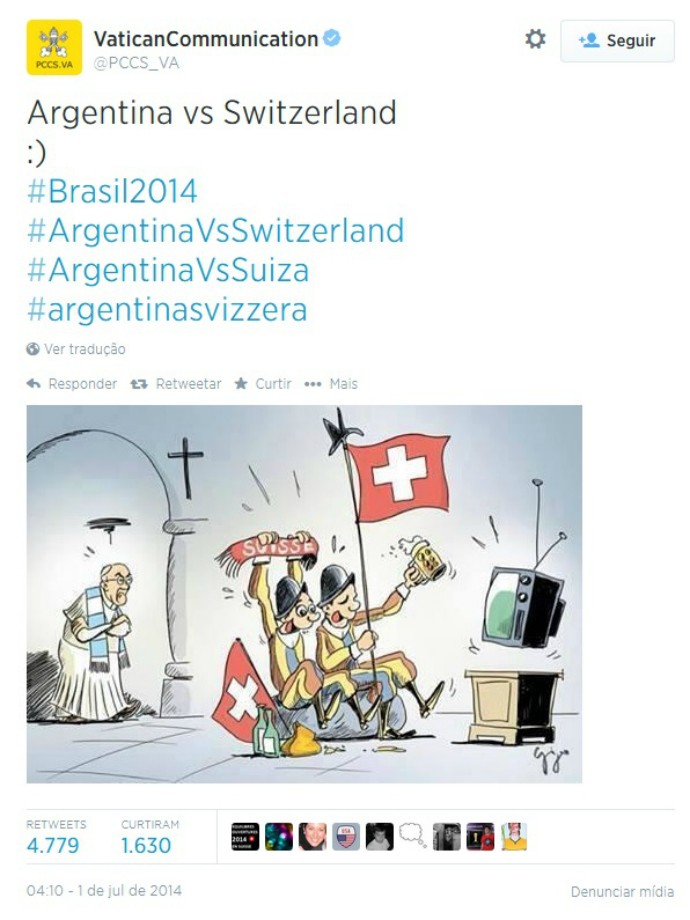 caricatura papa guarda suiça argentina suiça