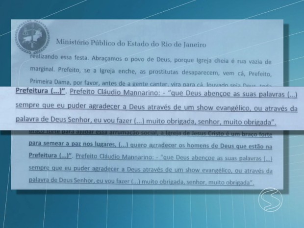 MP recomenda que prefeitura de Levy Gasparian não contrate shows gospel (Foto: Reprodução/TV Rio Sul)
