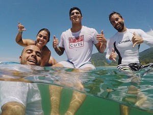 Bruno e Gabriel Medina (Foto: Bruno Bezerra/Arquivo Pessoal)