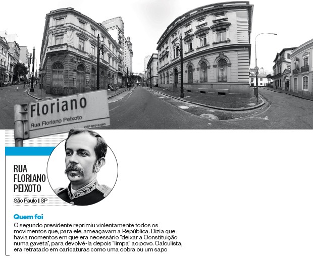 Rua Floriano Peixoto (Foto: Rogério Cassimiro/ÉPOCA e reprodução)