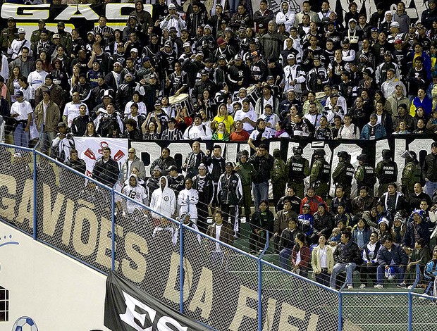 torcida do Corinthians no jogo com o San José na Bolívia (Foto: Daniel Augusto Jr. / Ag. Corinthians)