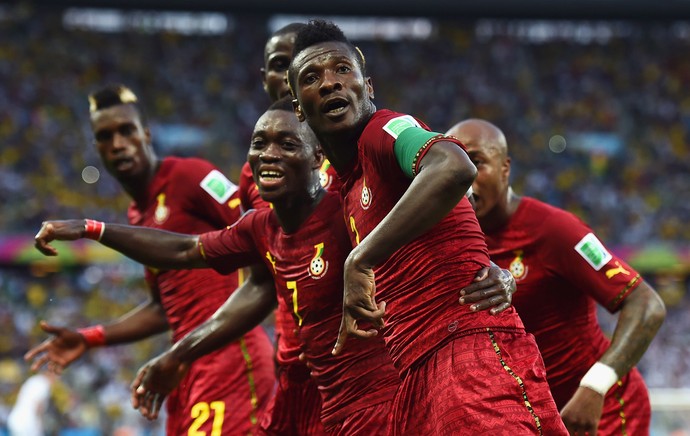Asamoah Gyan gol Gana x Alemanha (Foto: Getty Images)