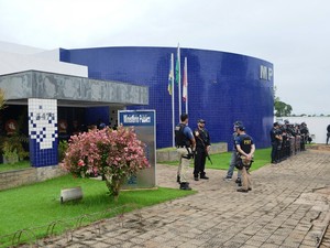 Segurança no MP foi feita por policiais federais, PRF e militares (Foto: Magda Oliveira/G1)