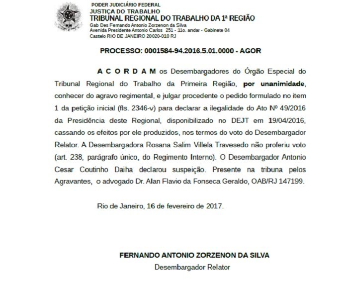 Ato Trabalhista Vasco