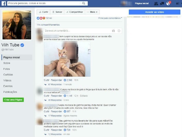 Nuez Manifestación Novedad Youtuber pede desculpas após cuspir na boca de gato: 'Eu sei que errei' |  Sorocaba e Jundiaí | G1