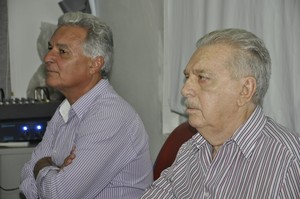 João Carlos e Carlos Orione, Federação Mato-grossense de Futebol (Foto: Robson Boamorte)