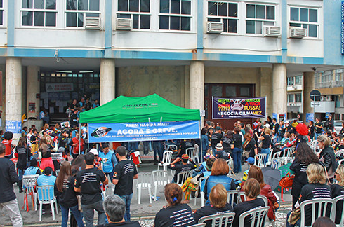 Greve de funcionários do INSS afetou atendimento por mais de 80 dias em SC (Foto: Sindiprevs/Divulgação)