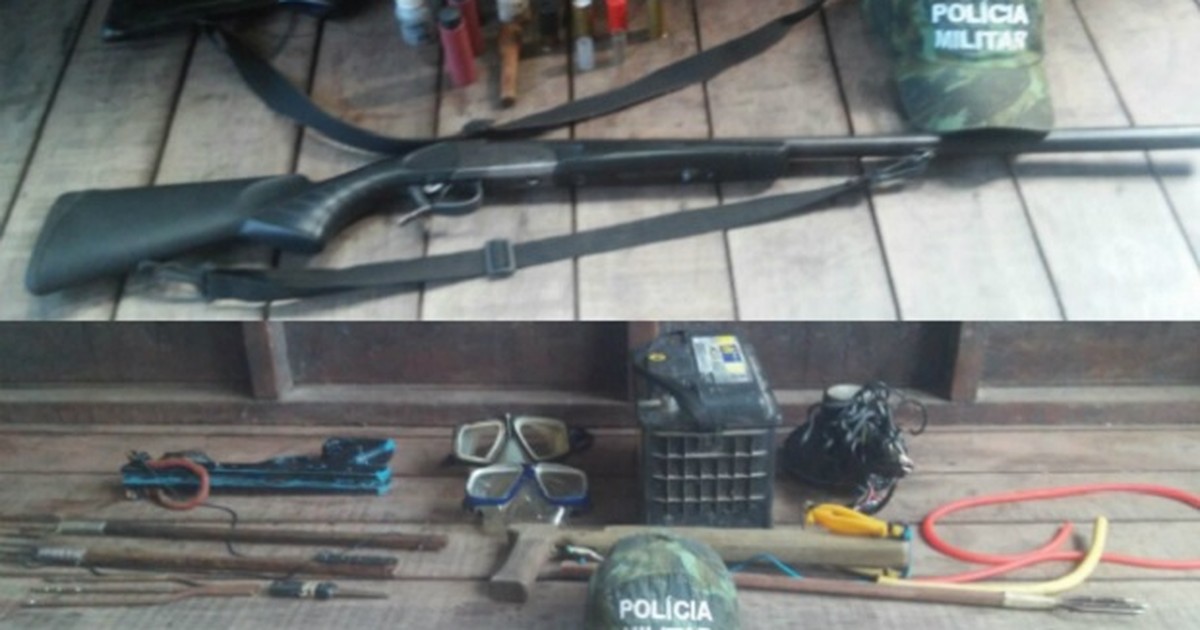 G1 - Polícia apreende material para caça e pesca durante operação ... - Globo.com