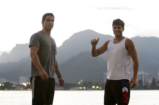 André ex-bbb malhando em orla no Rio de Janeiro (Foto: Gil Rodrigues/ FotoRio News)