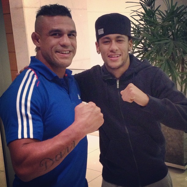 Vitor Belfort e Neymar (Foto: Instagram/ Reprodução)