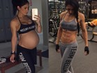Bella Falconi mostra barrigão de grávida às vésperas de dar à luz
