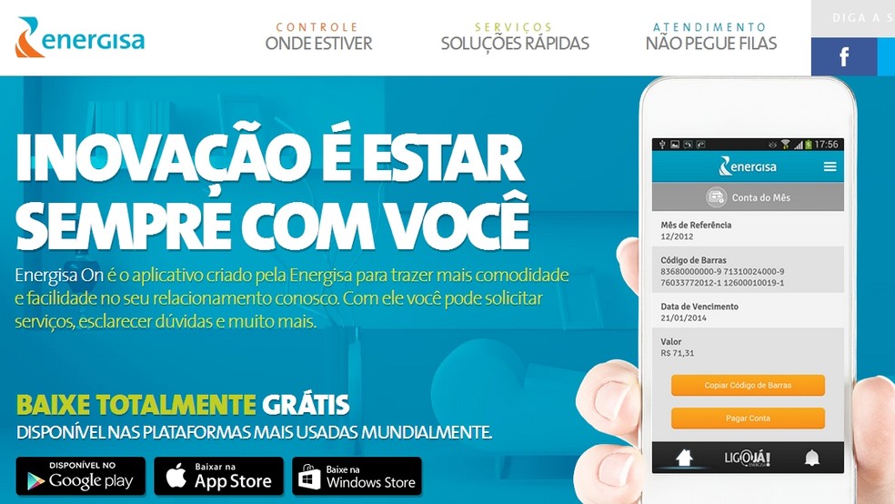 Aplicativo da Energisa disponibiliza novo serviço na Paraíba: a 'Vistoria VIrtual' (Foto: Reprodução/Energisa)