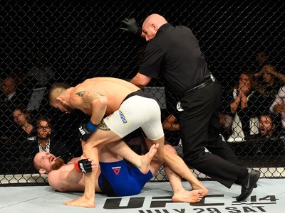 Santiago Ponzinibbio Gunnar Nelson UFC Escócia (Foto: Getty Images)