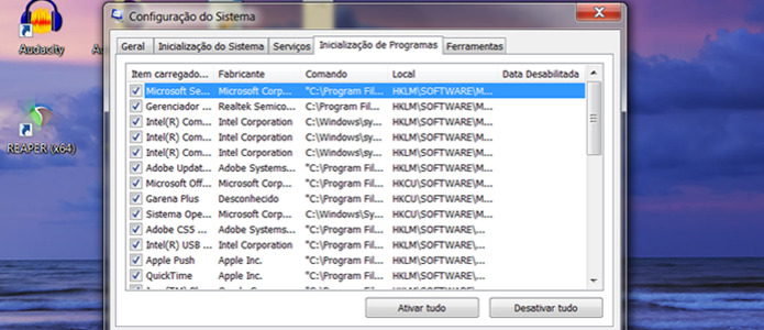 O comando "msconfig" ajuda a tornar a inicialização do Windows mais rápida (Foto: TechTudo/Henrique Duarte)