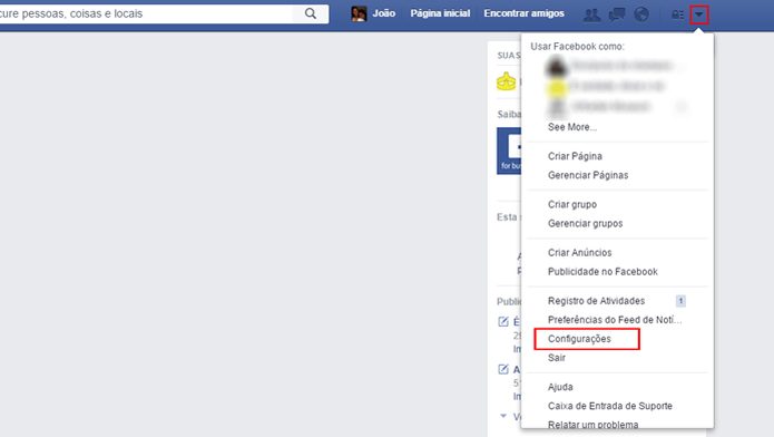 Mudança de idioma pode ser feita diretamente nas configurações do Facebook (Foto: Reprodução/João Kurtz) Mudança de idioma pode ser feita diretamente nas configurações do Facebook (Foto: Reprodução/João Kurtz)