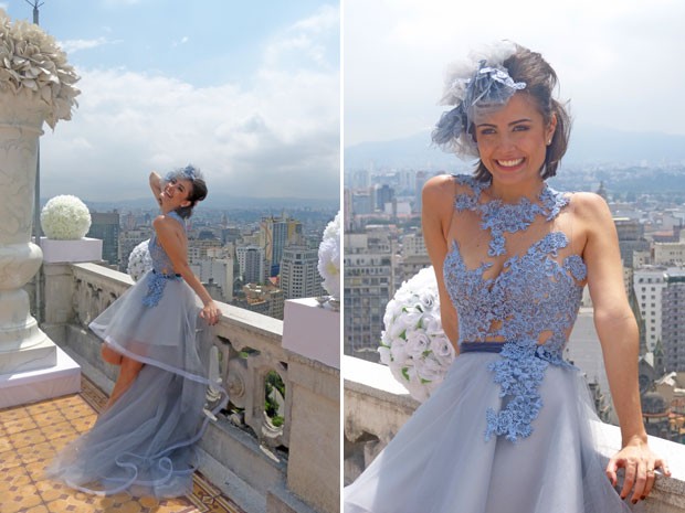 Patrícia usa modelo chamado Alika, da coleção 2013 do estilista Lucas Anderi (Foto: Amor à Vida/TV Globo)