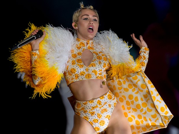 Miley Cyrus faz show em São Paulo na noite desta sexta-feira (26) (Foto: Flavio Moraes/G1)