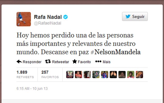 Nnadal Mandela Twitter (Foto: Reprodução / Twitter)