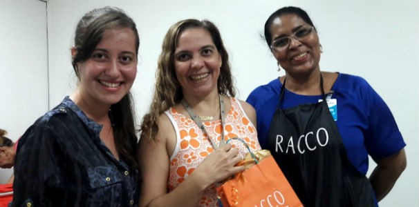 Colaboradora Rita Fonseca foi uma das sorteadas com kit de cuidados com o corpo  (Foto: Divulgação/ Marketing TV Gazeta)