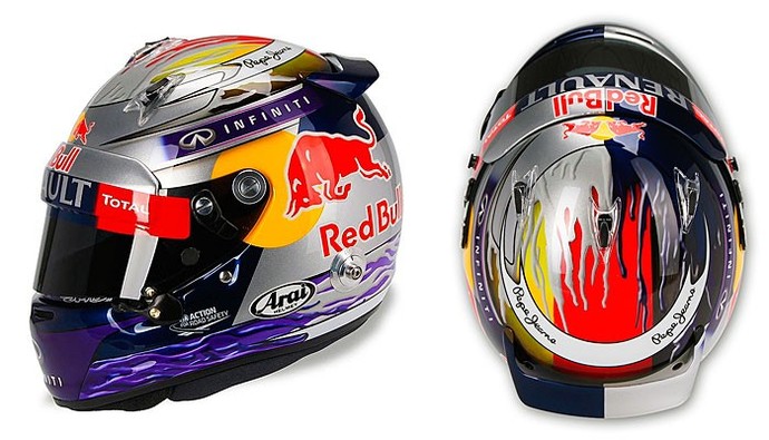 Capacete Vettel Abu Dhabi 2013 (Foto: Divulgação)